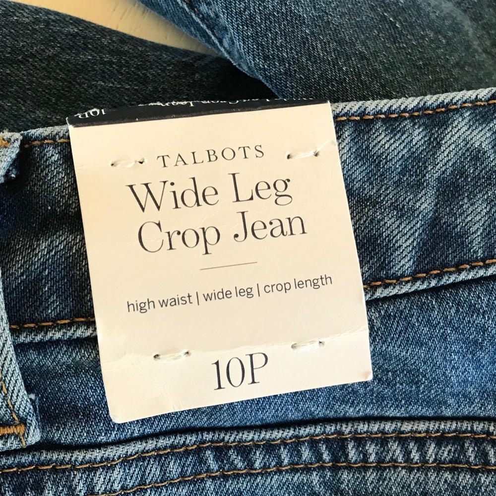 TALBOTS WIDE LEG CROP JEANS - HOFFMAN WASH - Picture 7 of 16